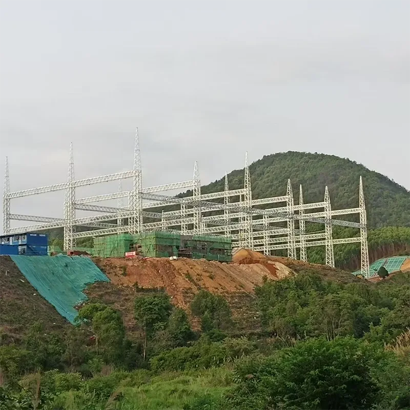 Elektrik ötürücü yarımstansiyanın polad konstruksiyaları