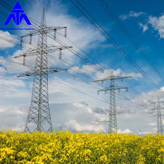 Sinklənmiş 33KV 66KV Transmissiya Elektrik Güclü Dəmir Qüllə